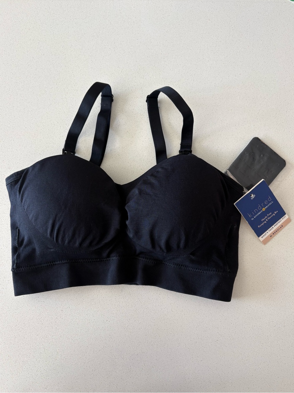 Kindred Bravely Hands-Free Pumping & Nursing Bra Black M Regular NWT - KB2 - Picture 4 of 10